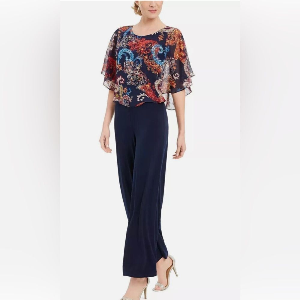 Connected Apparel NWT Size 12P Navy Women's Jumpsuit
